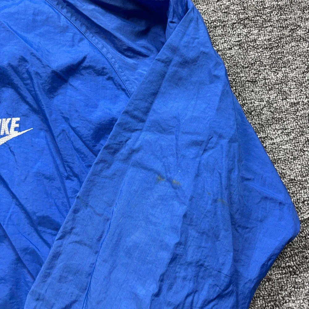 Vintage 90s Nike Quilt Lined Windbreaker Full ZIp Jacket Blue Size Large - Picture 7 of 7